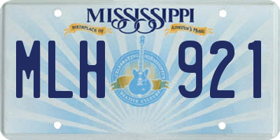 MS license plate MLH921