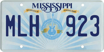 MS license plate MLH923