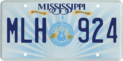 MS license plate MLH924