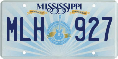 MS license plate MLH927
