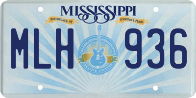MS license plate MLH936