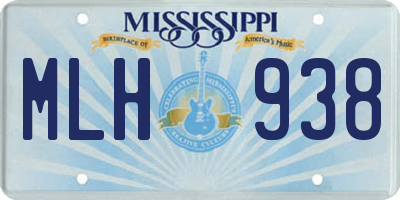 MS license plate MLH938