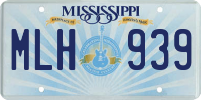 MS license plate MLH939