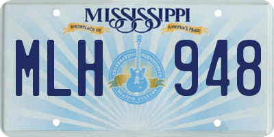 MS license plate MLH948