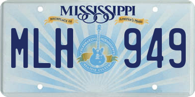 MS license plate MLH949