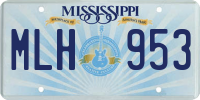 MS license plate MLH953