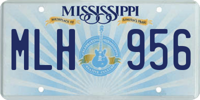 MS license plate MLH956