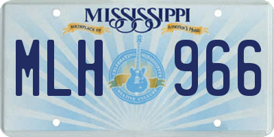 MS license plate MLH966