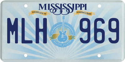 MS license plate MLH969