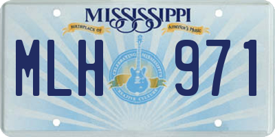 MS license plate MLH971