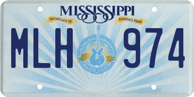 MS license plate MLH974