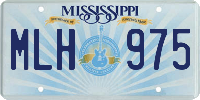MS license plate MLH975
