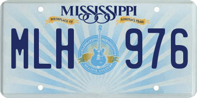 MS license plate MLH976