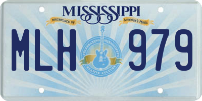 MS license plate MLH979