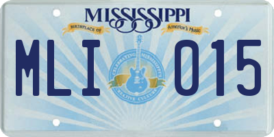MS license plate MLI015
