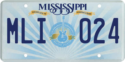 MS license plate MLI024