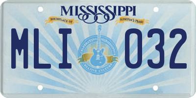 MS license plate MLI032