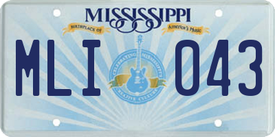 MS license plate MLI043