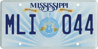 MS license plate MLI044