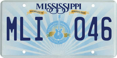 MS license plate MLI046