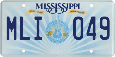 MS license plate MLI049