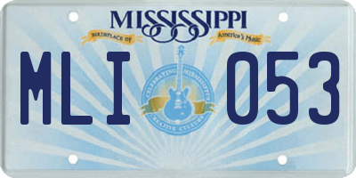 MS license plate MLI053