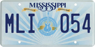 MS license plate MLI054