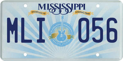 MS license plate MLI056