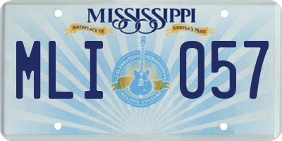 MS license plate MLI057