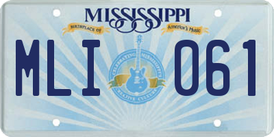 MS license plate MLI061
