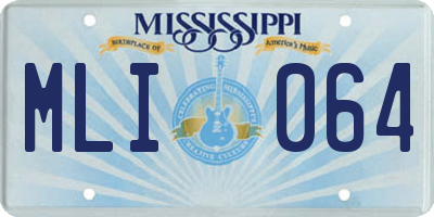 MS license plate MLI064