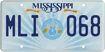 MS license plate MLI068