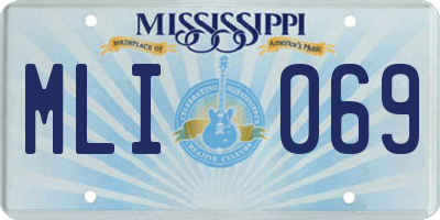 MS license plate MLI069