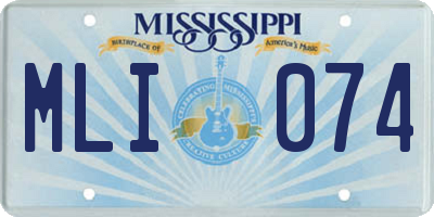 MS license plate MLI074
