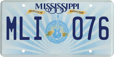 MS license plate MLI076