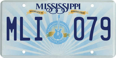 MS license plate MLI079