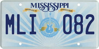 MS license plate MLI082