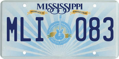 MS license plate MLI083