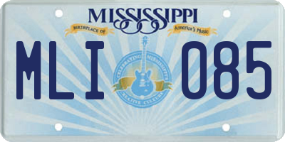 MS license plate MLI085