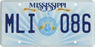 MS license plate MLI086