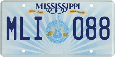 MS license plate MLI088