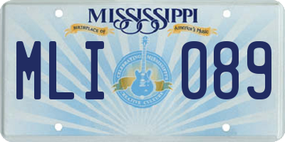 MS license plate MLI089