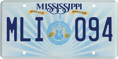 MS license plate MLI094
