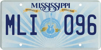 MS license plate MLI096