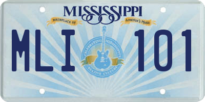 MS license plate MLI101