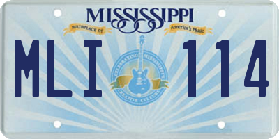 MS license plate MLI114