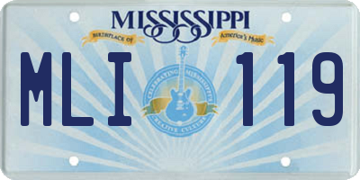 MS license plate MLI119