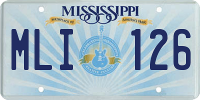 MS license plate MLI126