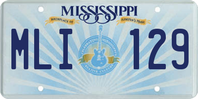 MS license plate MLI129
