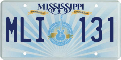 MS license plate MLI131